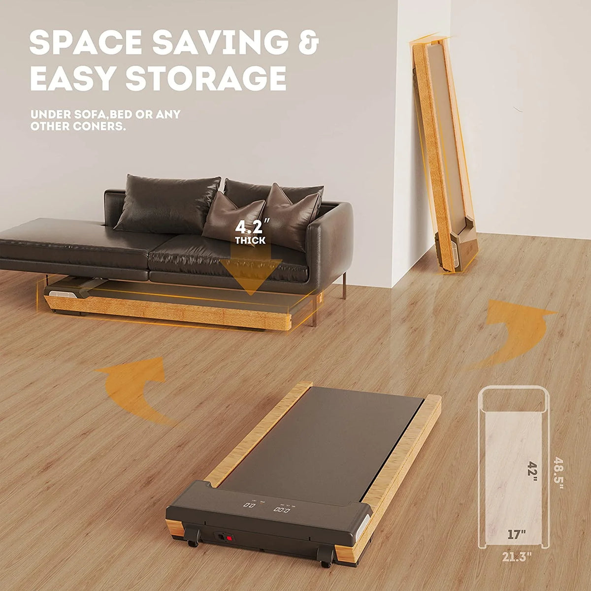 Under Desk Treadmill Walking Pad 2.25HP B659615