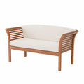 Eucalyptus Wood Outdoor Bench with Cushions T488087