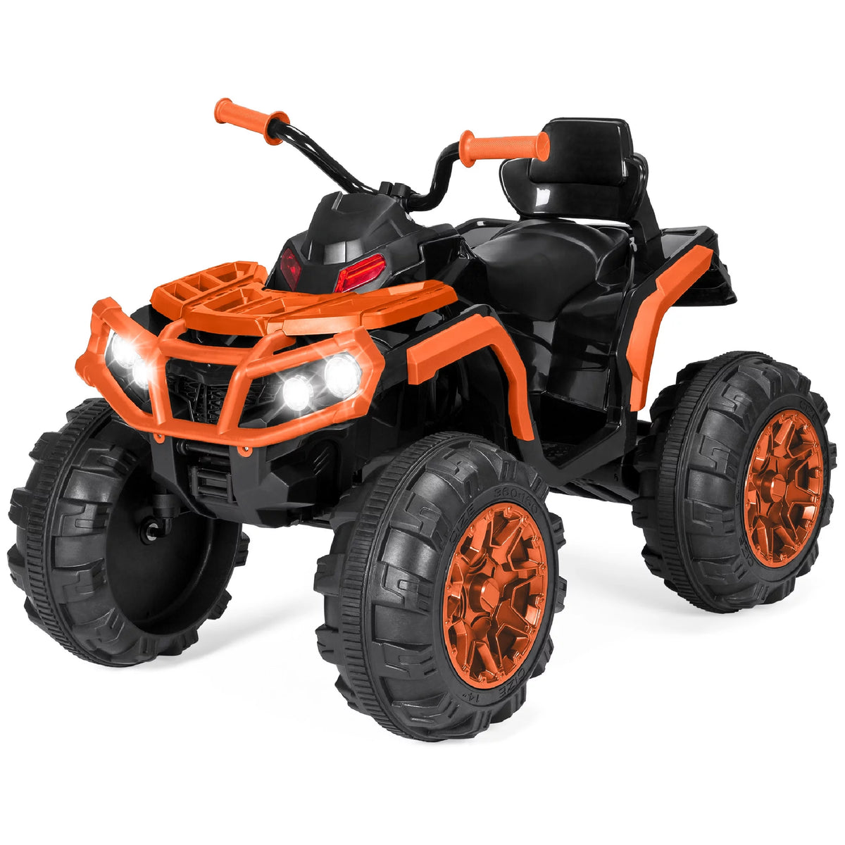 12V Kids Ride-On ATV Quad with Bluetooth, LED Lights - Black K393581