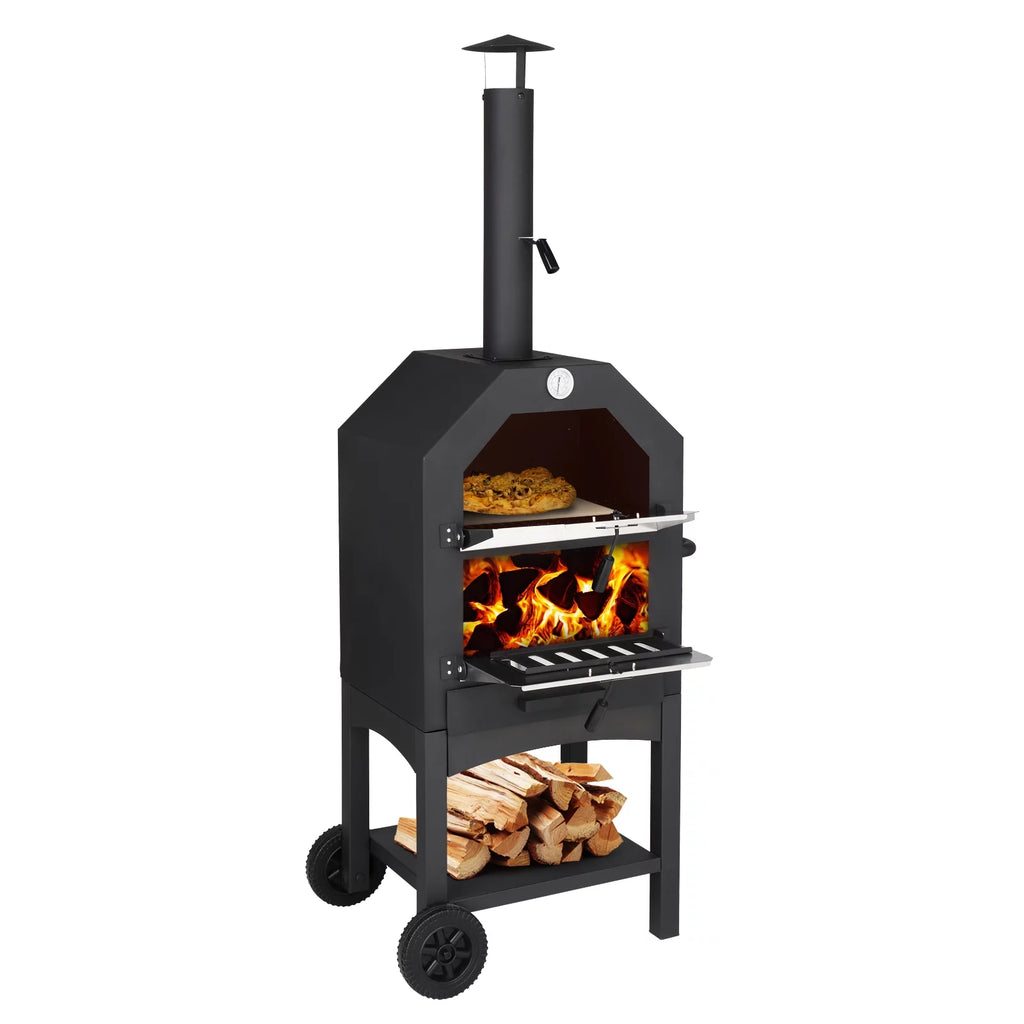 Outdoor Wood Fire Pizza Oven 14'' with Pizza Stone F531151