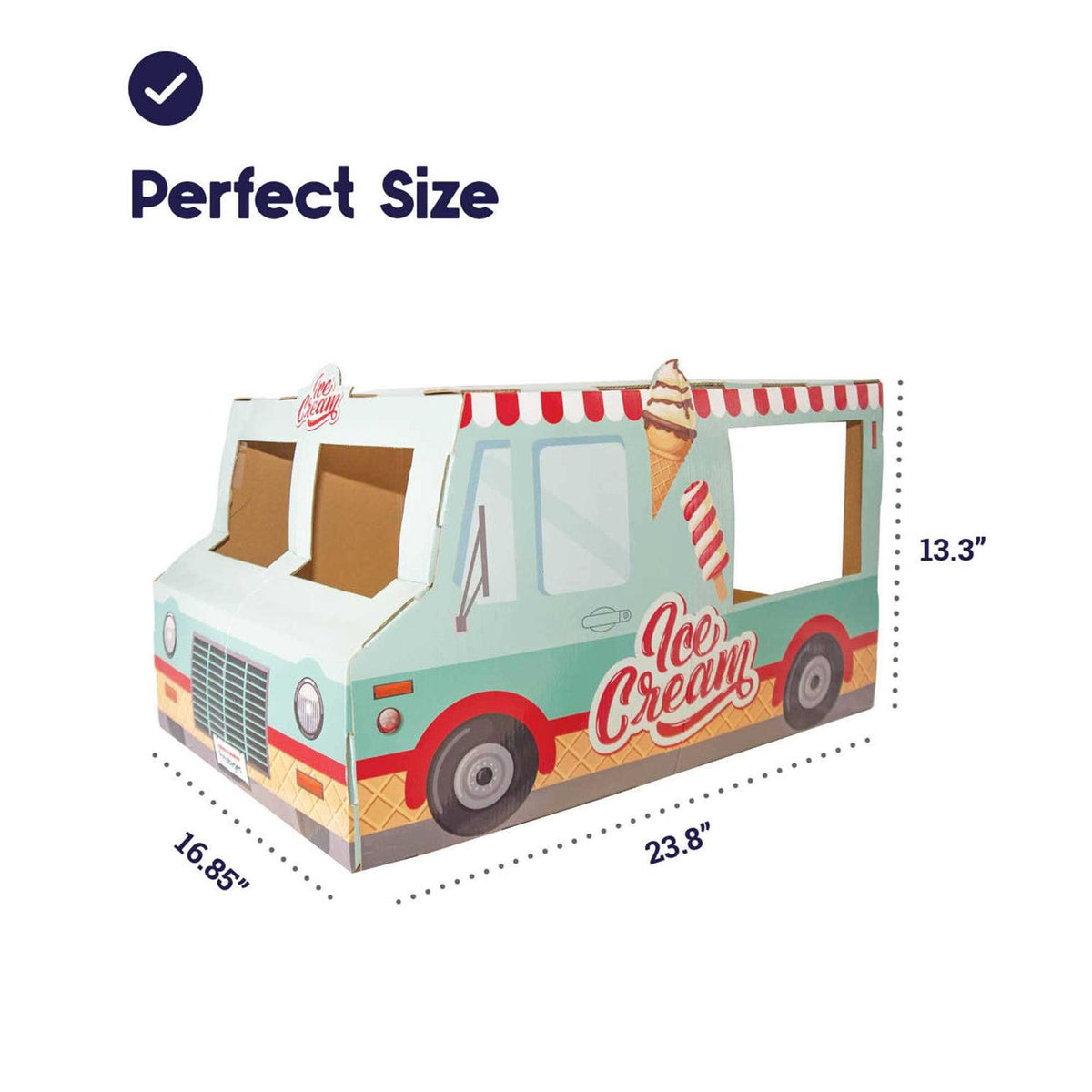 Cardboard Ice Cream Truck Cat Toy H639518