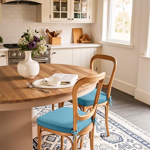 Beige D-Shaped Seat Cushions with Removable Washable Cover, Set of 4 B1586