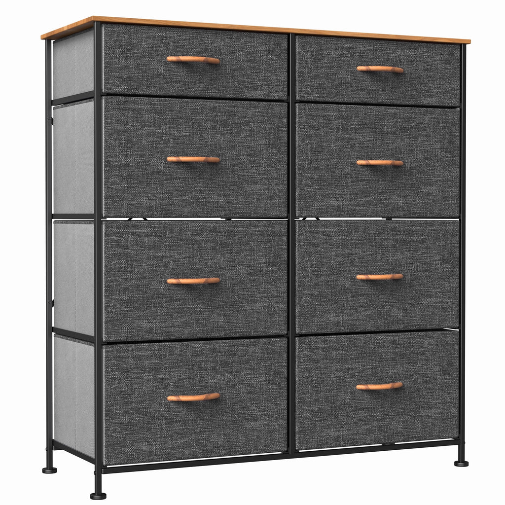 Dark Gray 8 Drawer Storage Dresser O983532