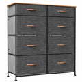 Dark Gray 8 Drawer Storage Dresser O983532