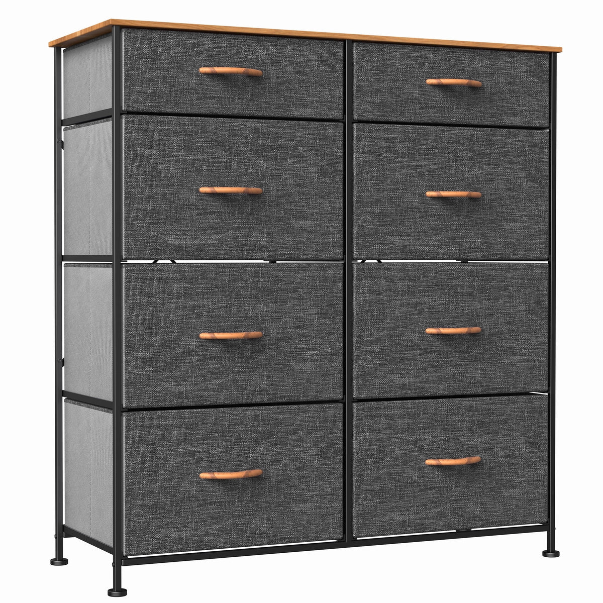 Dark Gray 8 Drawer Storage Dresser O983532