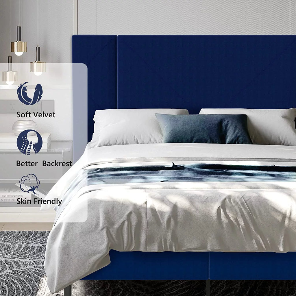 Queen Velvet Upholstered Bed Frame Q2476