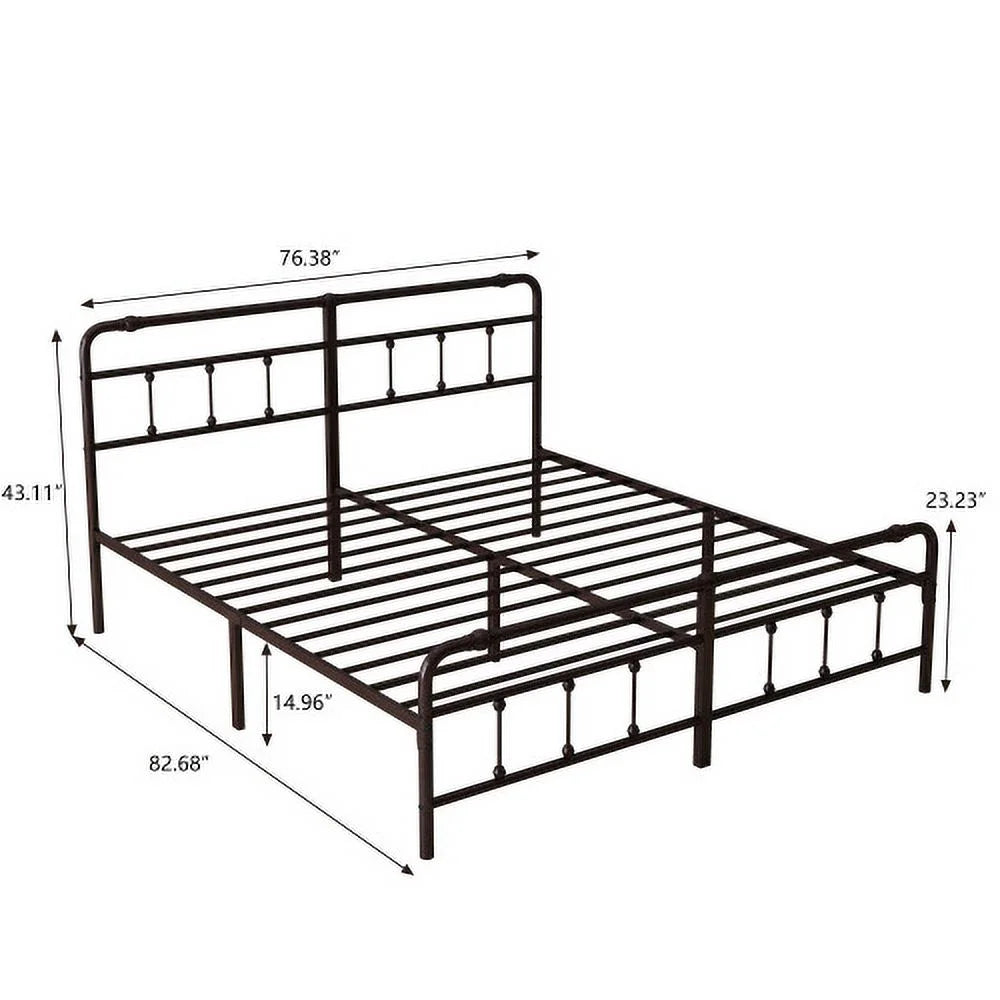 King Size Metal Platform Bed Frame F245167