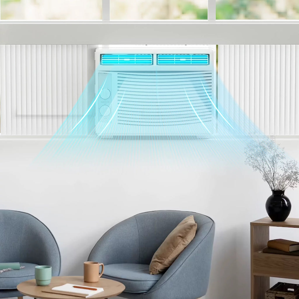 5,000 BTU 115V Window Air Conditioner with Multi-Speed Fan, White D3424