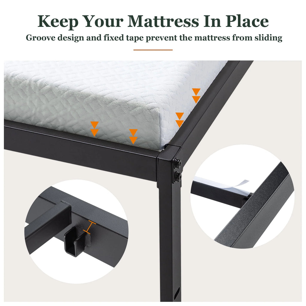 Queen Size Metal Platform Bed Frame J51022