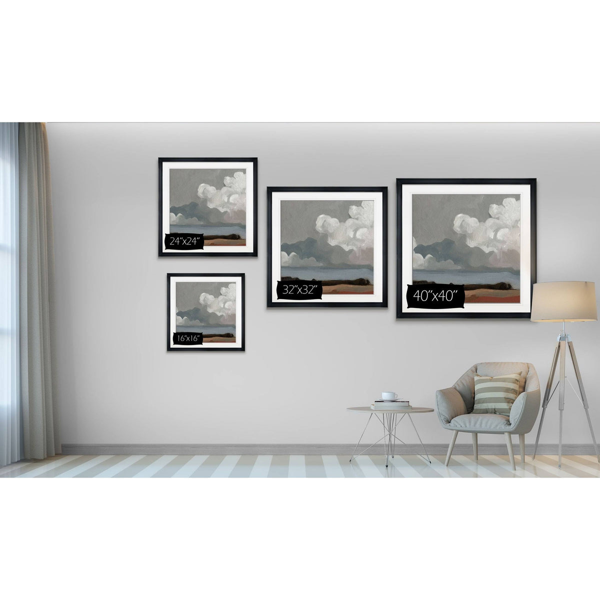 Framed Giclee Print 28x28 K5300