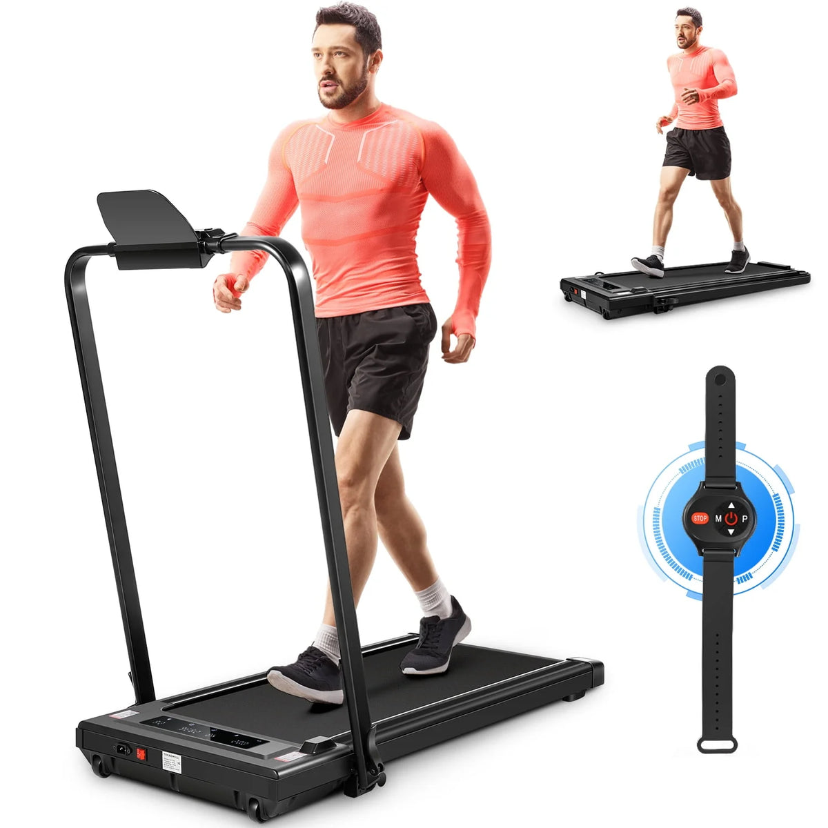 4 in 1 Under Desk Treadmill with 2.5HP Motor, Black P307848