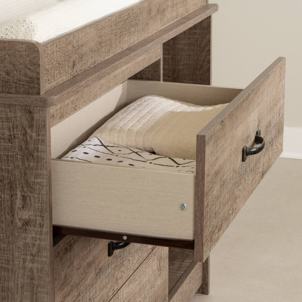 Weathered Oak Changing Table T302