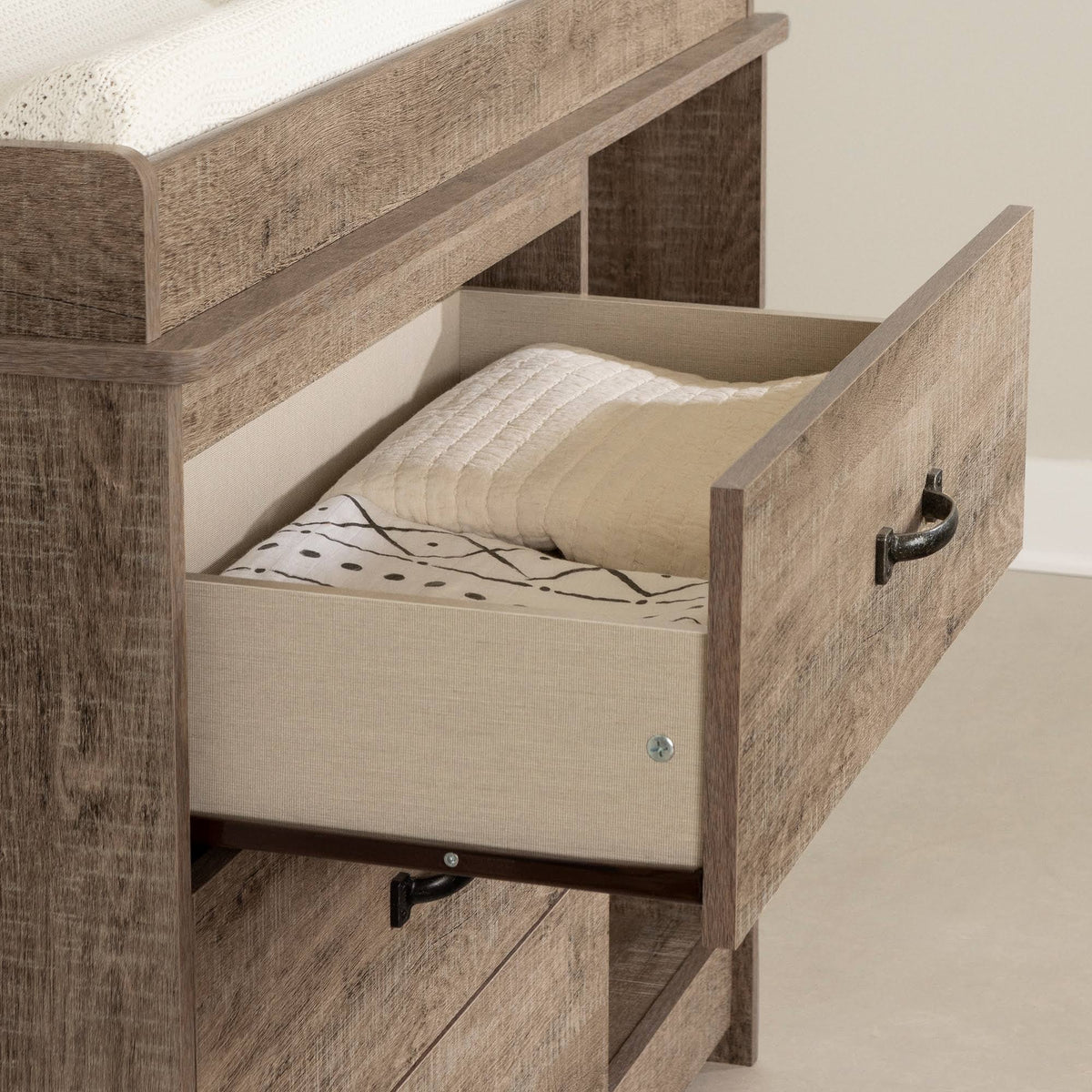 Weathered Oak Changing Table T302
