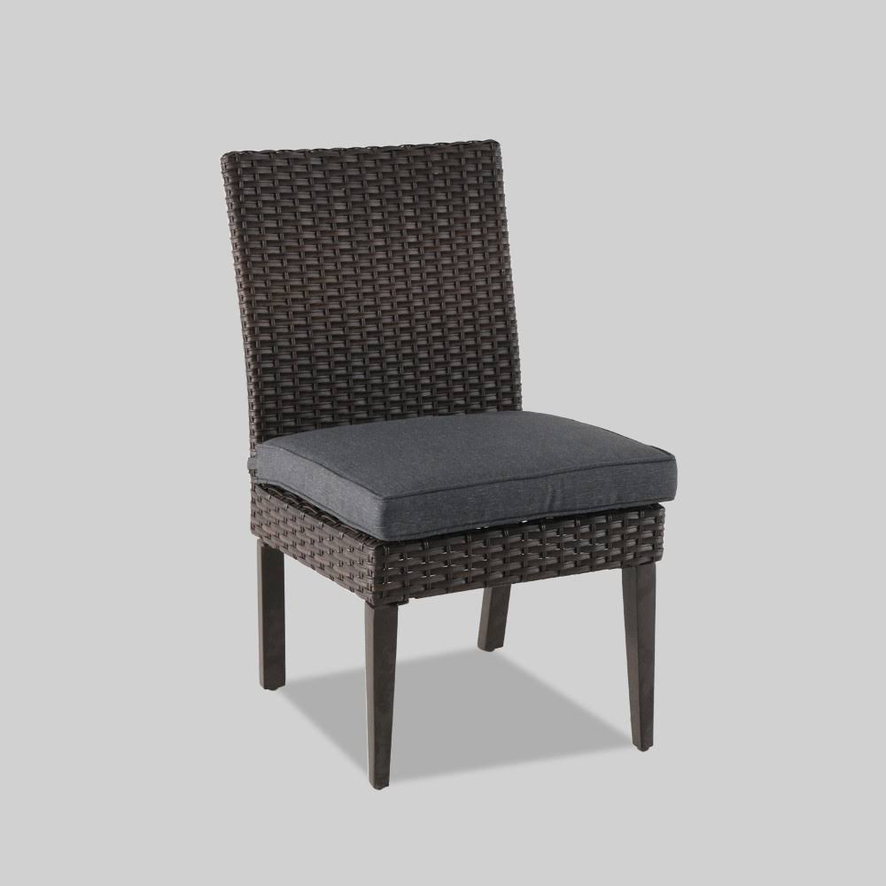 4pk All-Weather Wicker Patio Dining Chair Charcoal X141896