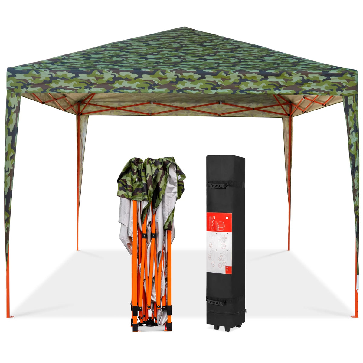 10x10ft Dark Gray Pop Up Canopy Tent with Carrying Bag G12972