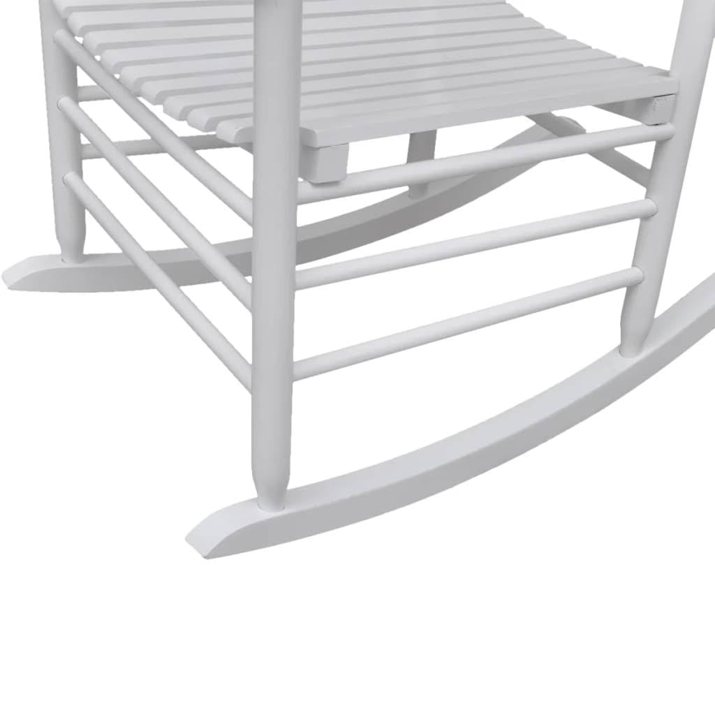 Gray Poplar Wood Rocking Chair with Curved Seat E9965