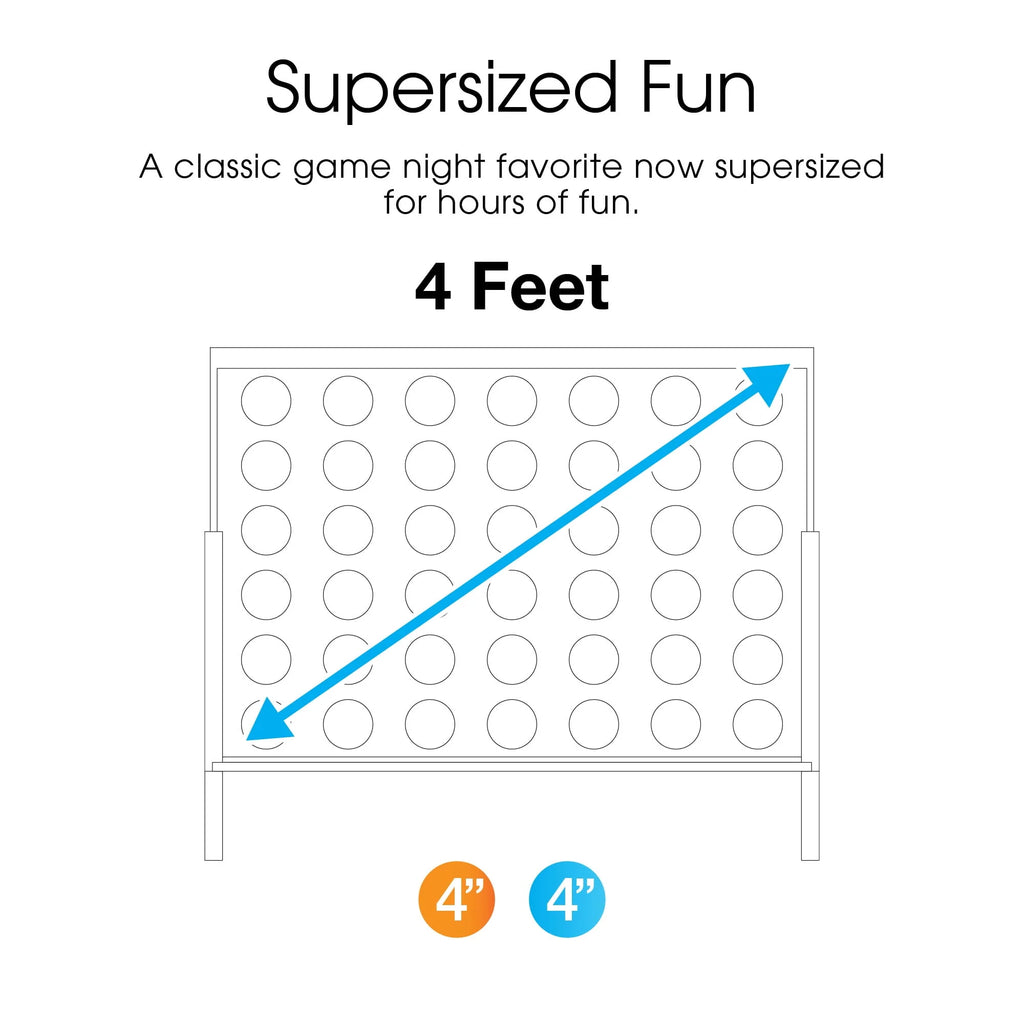 4 In A Row Jumbo Sized Indoor and Outdoor Game E740