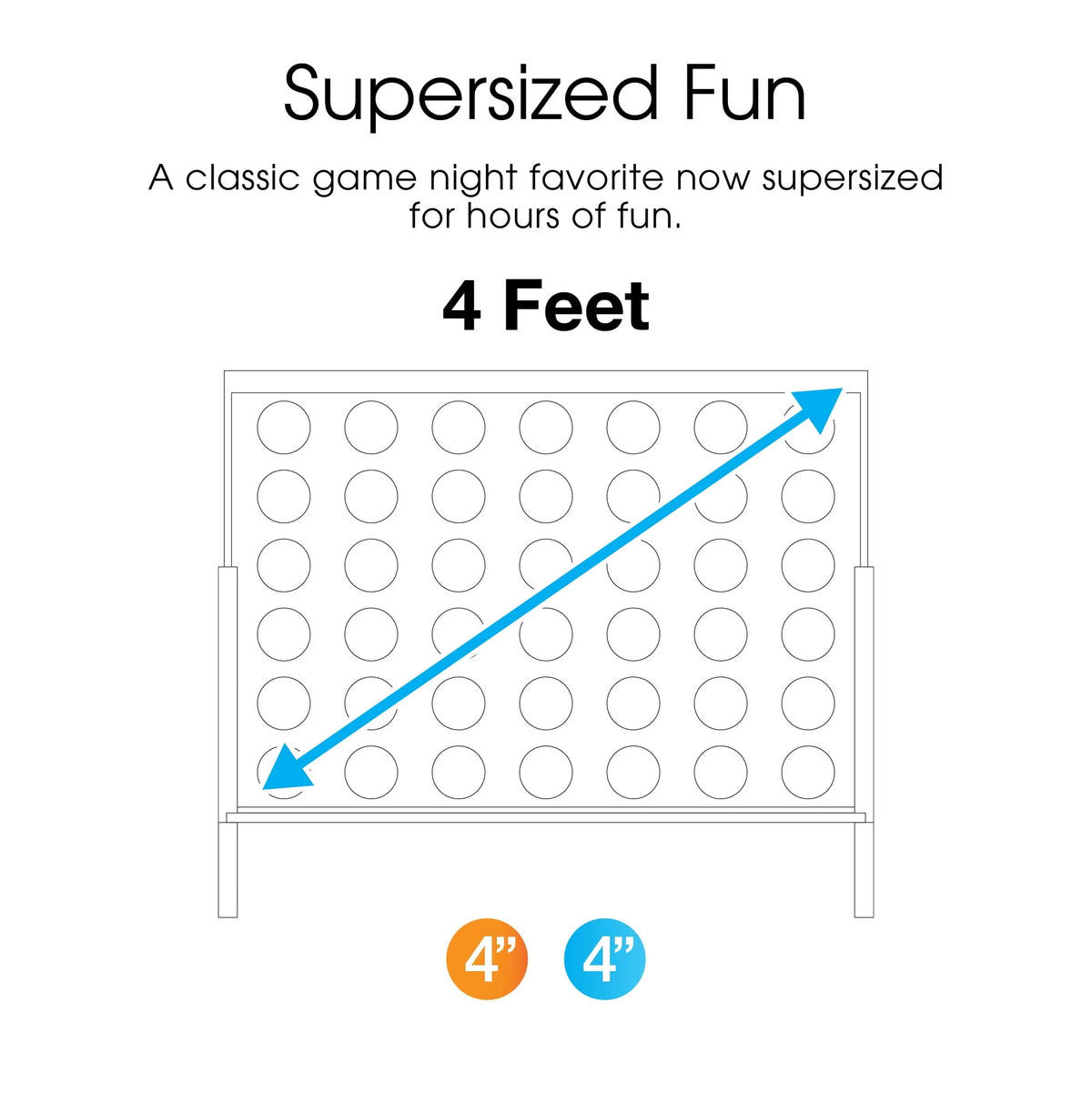 4 In A Row Jumbo Sized Indoor and Outdoor Game E740