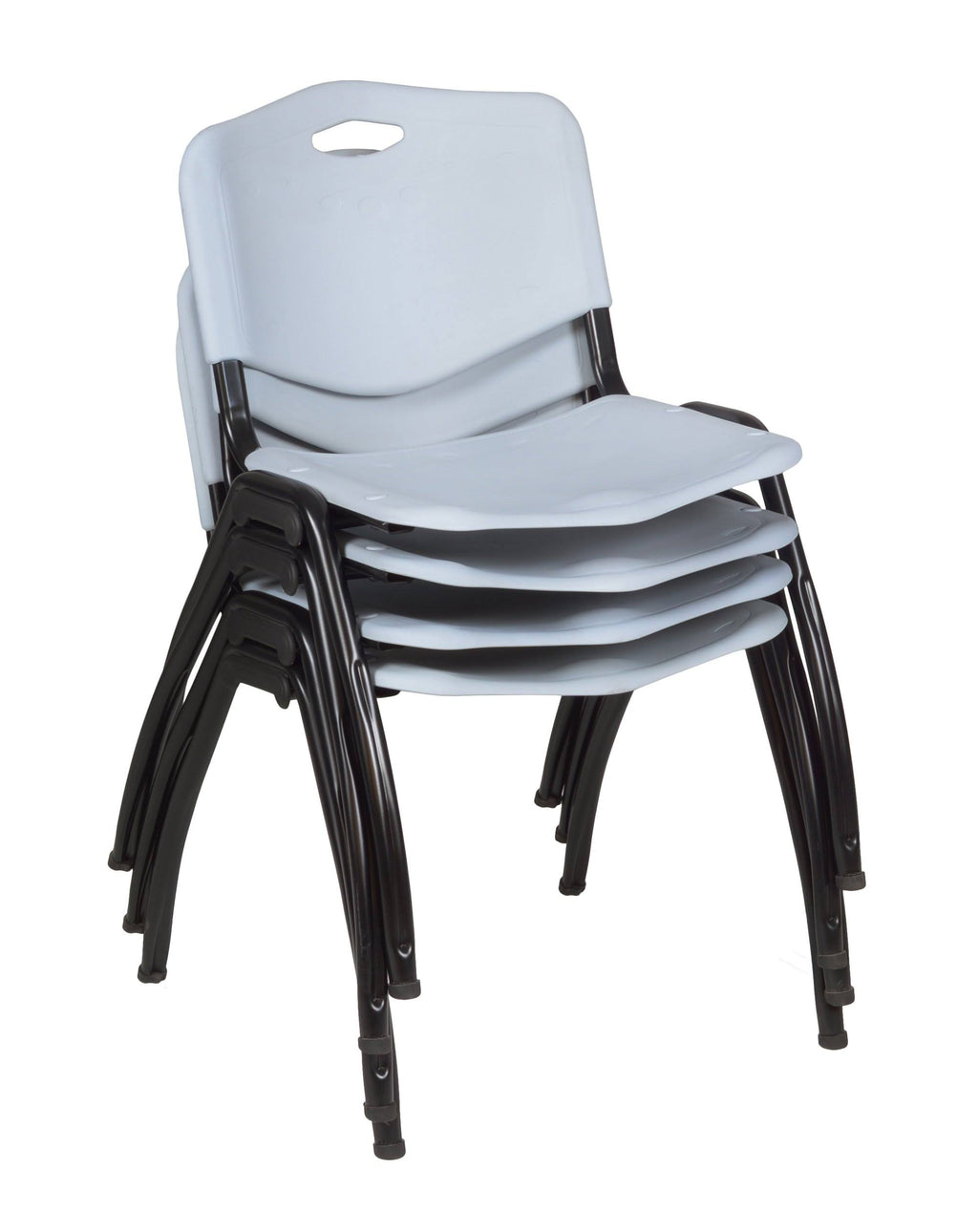 72 x 24 in. Training Table - Beige and 2 Stack Chairs - Grey D52690
