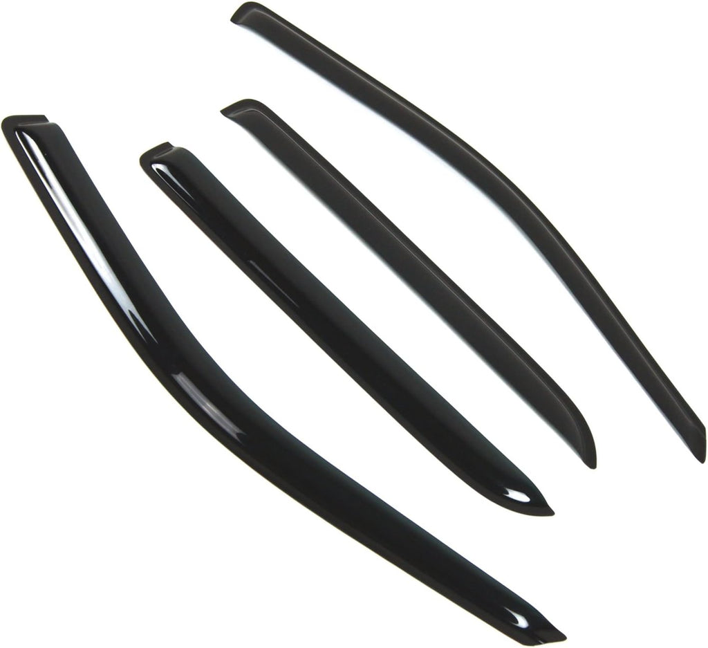4 Pcs Dark Smoke Window Visor Deflector Rain Guard K93437