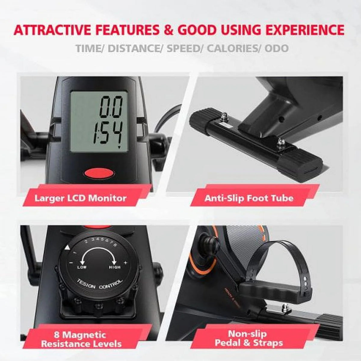 Under Desk Magnetic Mini Exercise Bike J693