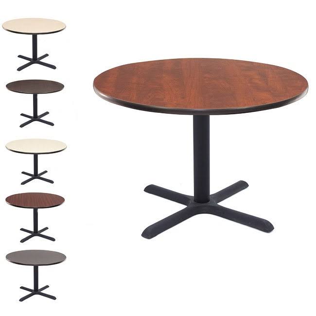 Mocha Walnut Round 42 in. Breakroom Table K482