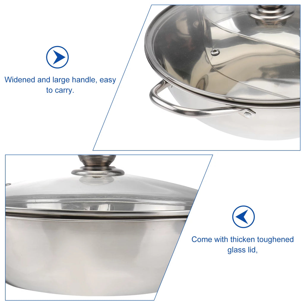 Stainless Steel Induction Cooker Pot with Lid F9813