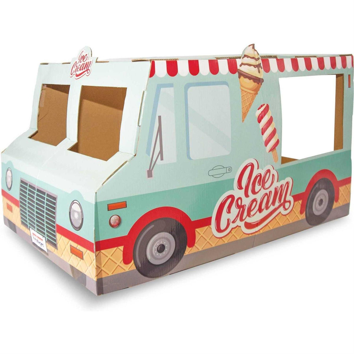 Cardboard Ice Cream Truck Cat Toy H639518