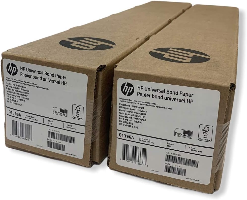 24" x 150' Bond Paper, Pack of 2 N830