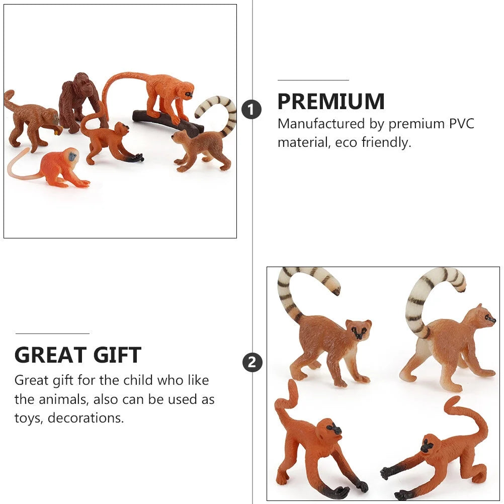 Solid Long-tailed Monkey Decoration Toy O392260