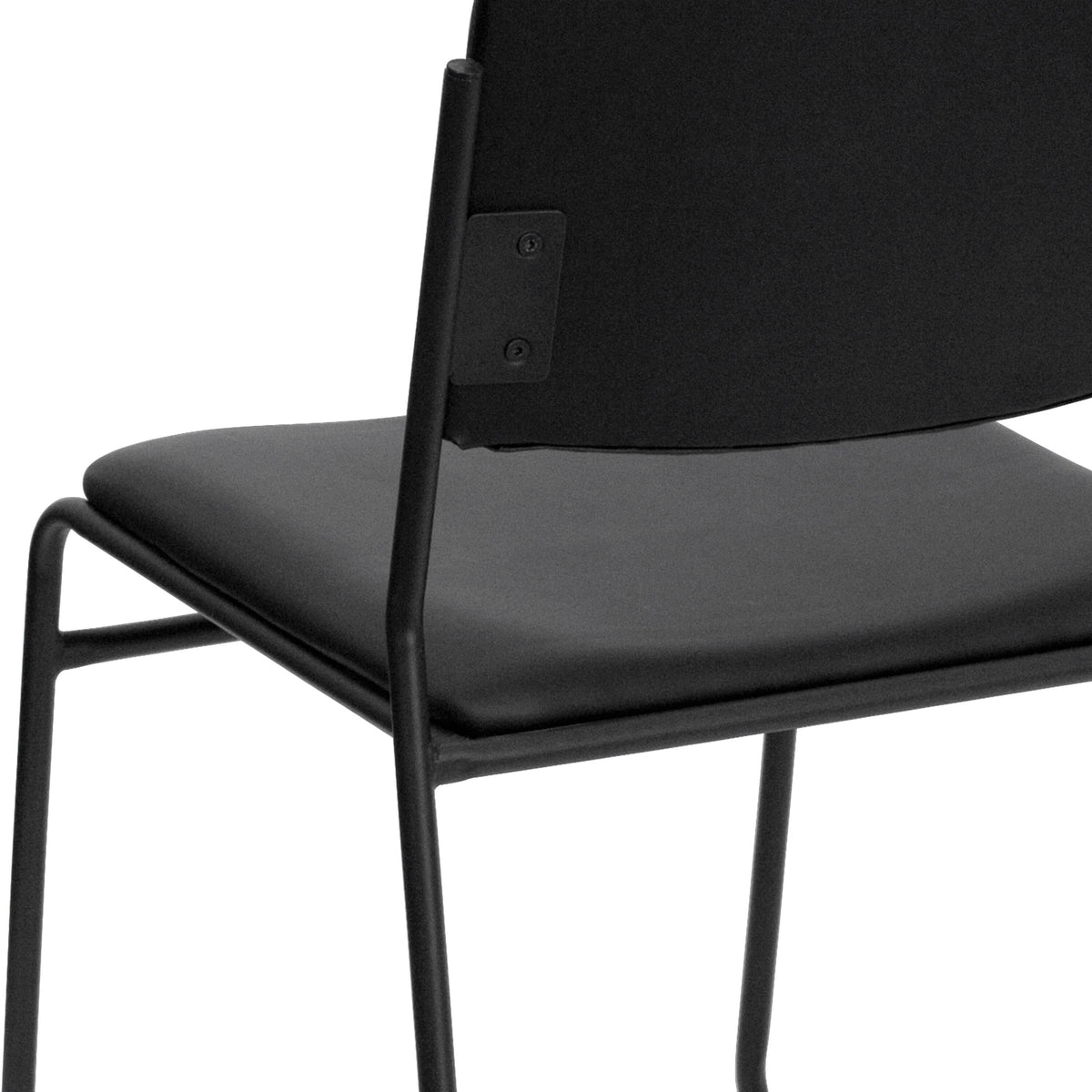 Black Stacking Chair with Sled Base L990
