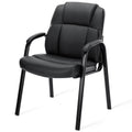 PU Leather Office Guest Chair with Padded Arms I369