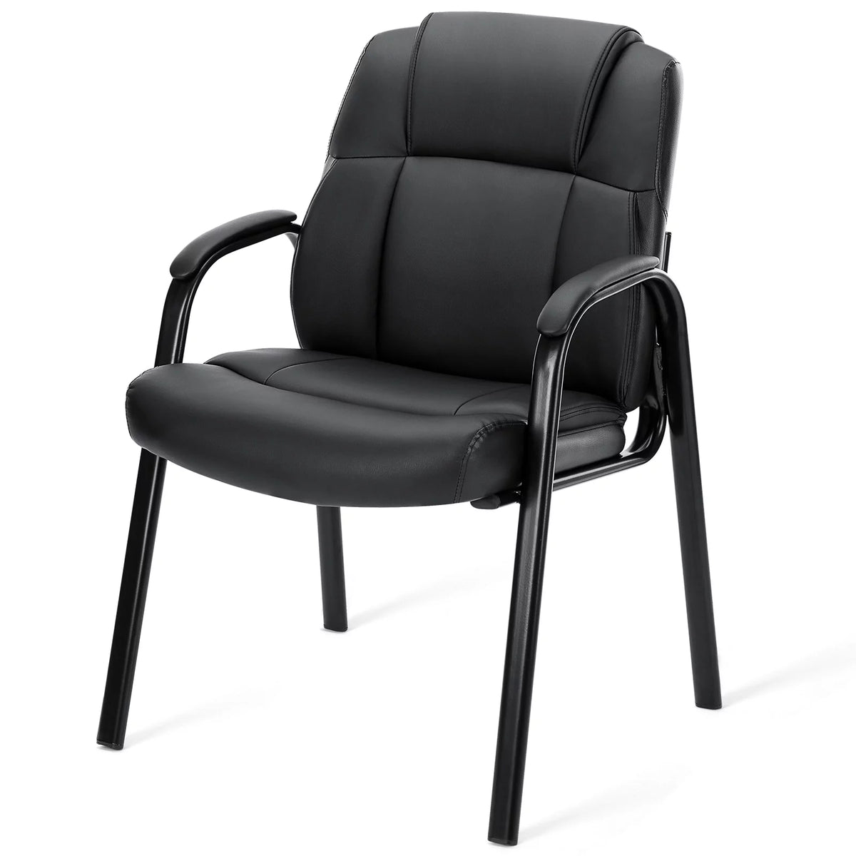 PU Leather Office Guest Chair with Padded Arms I369