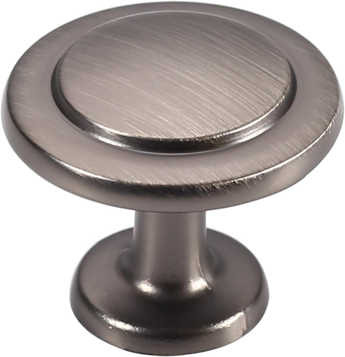 Flat Black 1-1/8 Inch Diameter Mushroom Round Cabinet Knobs 25 Pack P2700