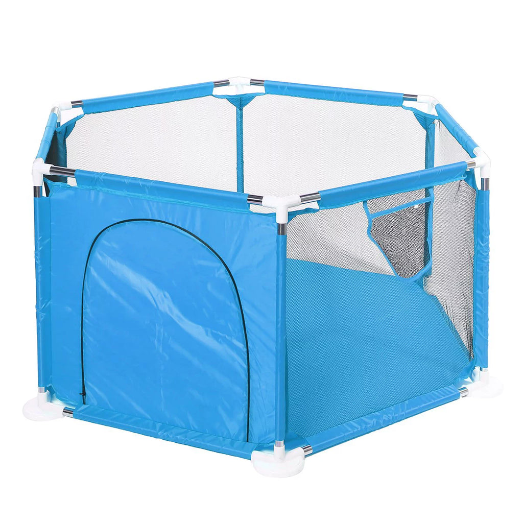 Blue 6-Panel Baby Playpen Z3298