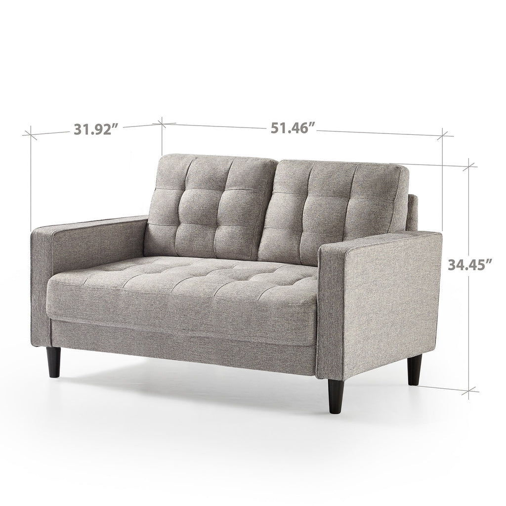Soft Gray 2-Seater Loveseat I1087