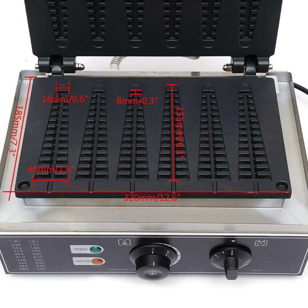1500W Electric 6 Grids Nonstick Waffle Maker E32296