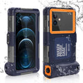 Waterproof Protective Case for Phones Up to 6.9 Inch with Lanyard X4135