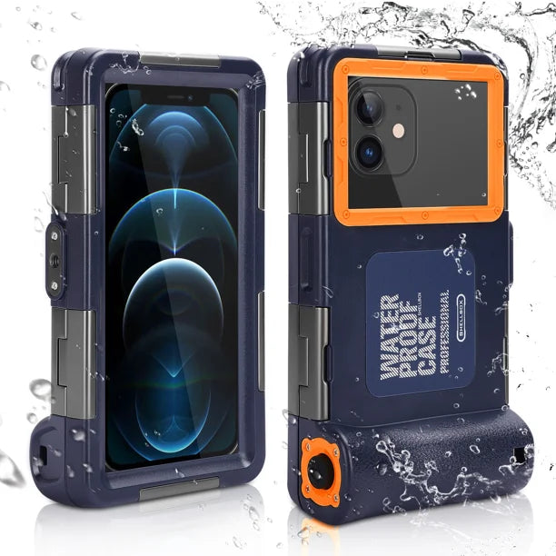 Waterproof Protective Case for Phones Up to 6.9 Inch with Lanyard X4135