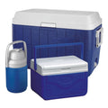 Blue 3-Piece Cooler Combo, 54 QT Chest Cooler, 5 QT Personal Cooler, 1/3 Gallon Jug W1844
