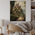 Natural Pine Wood Cityscapes Wall Art N805511