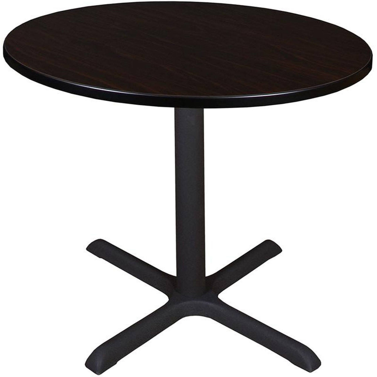 Mocha Walnut Round 42 in. Breakroom Table K482