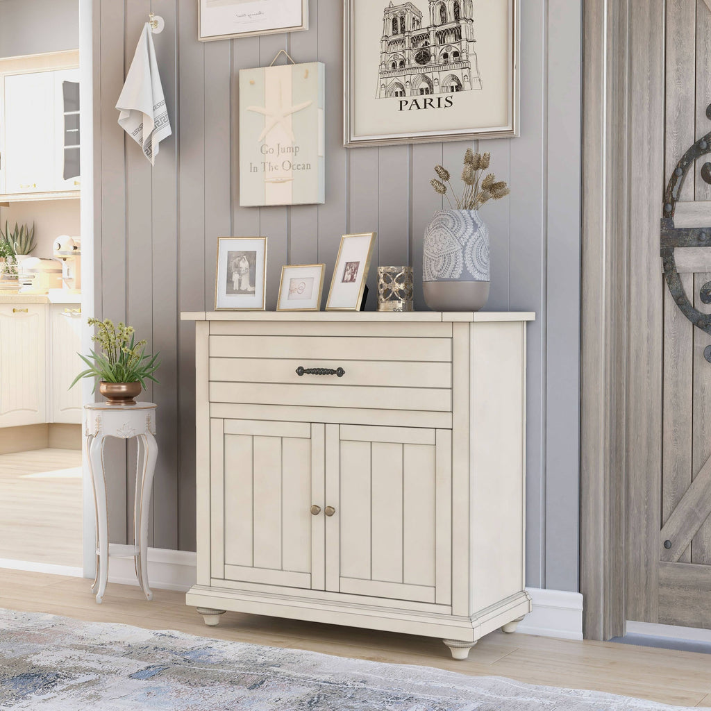 Antique White Hallway Cabinet S966928