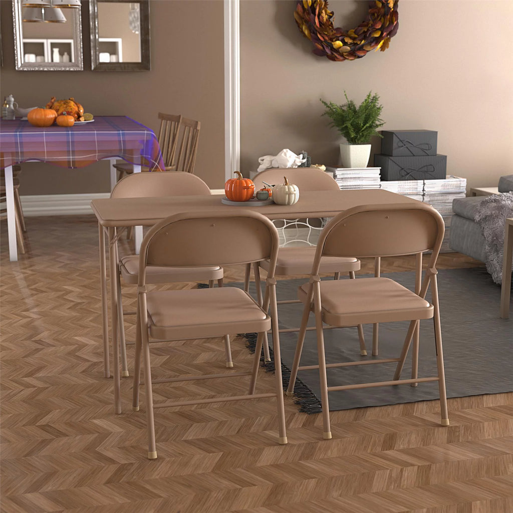 Vinyl Upholstered Steel Frame Folding Table B9079