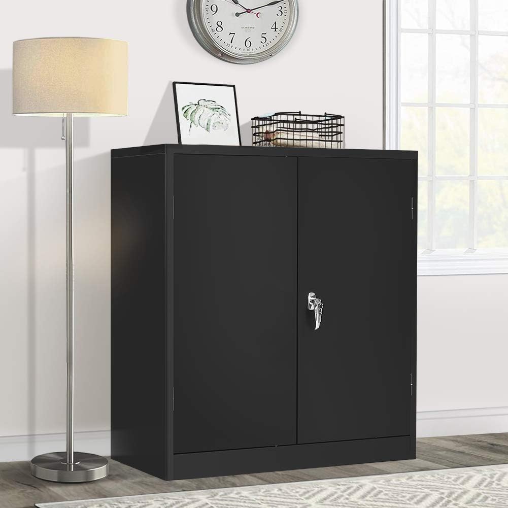 Lockable Steel Storage Cabinet with Doors and Shelves M20762