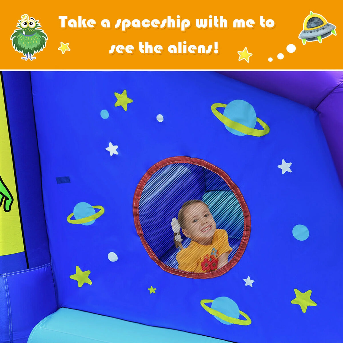 Inflatable Bouncer Kids Jump Slide Ball Pit with 480W Blower P653
