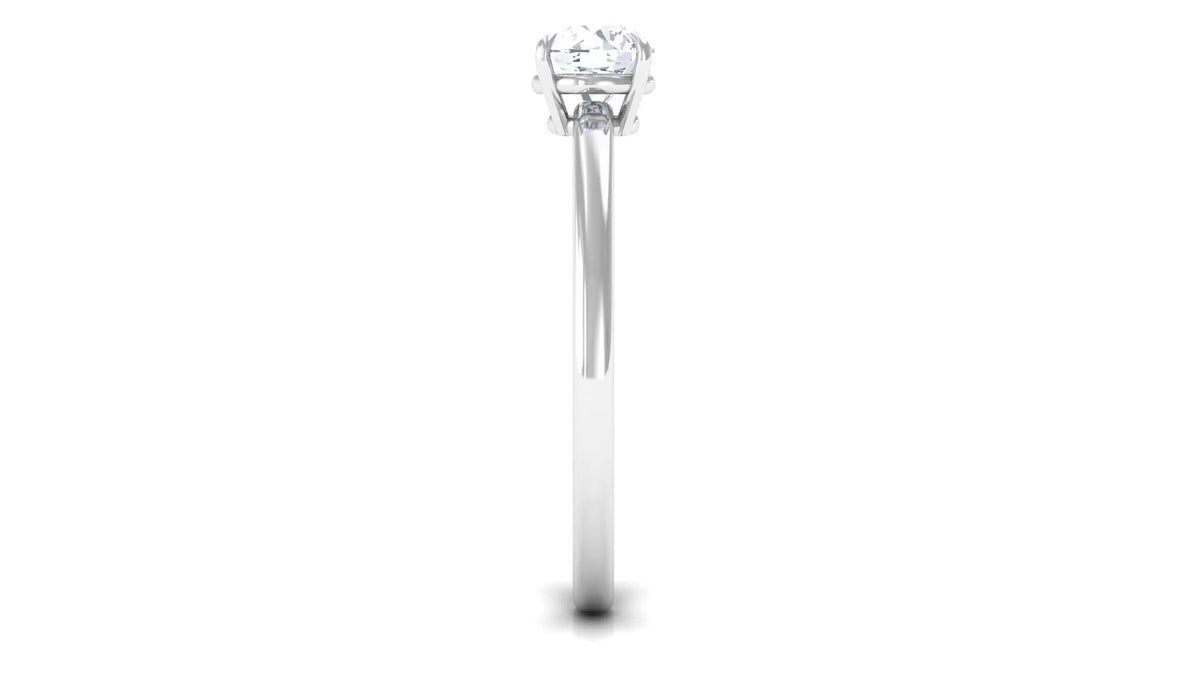 925 Sterling Silver Lab Grown Diamond Solitaire Ring V7606