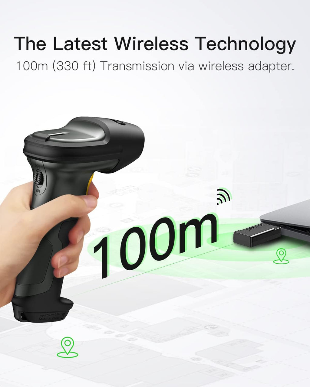 Wireless Barcode Scanner with Bluetooth Adapter D111