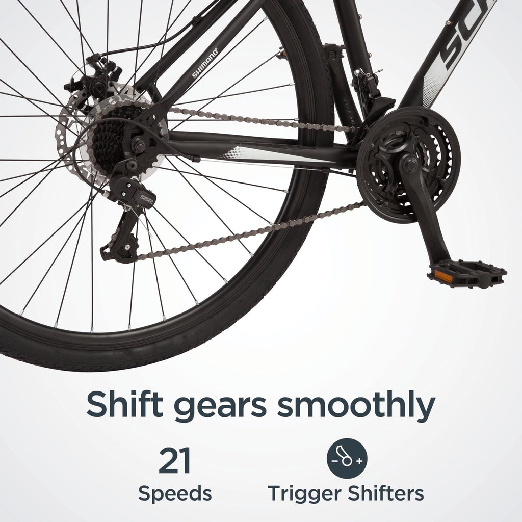 Black 21 Speed Hybrid Bike S494