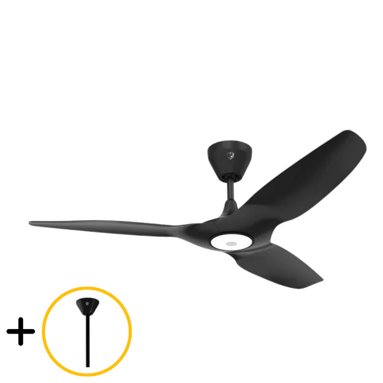 Black Outdoor Ceiling Fan with Downrod I60601